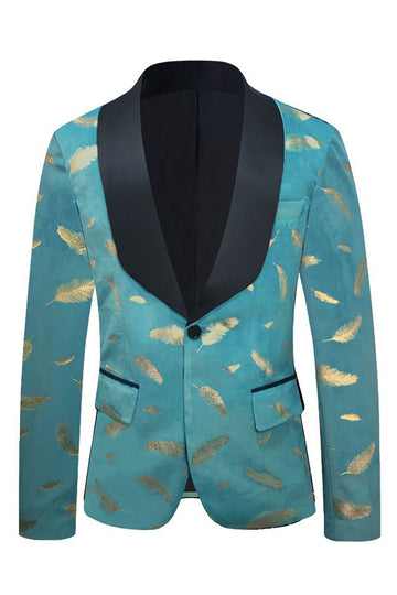 Turkis Jacquard Shawl Lapel Menn Prom Blazer